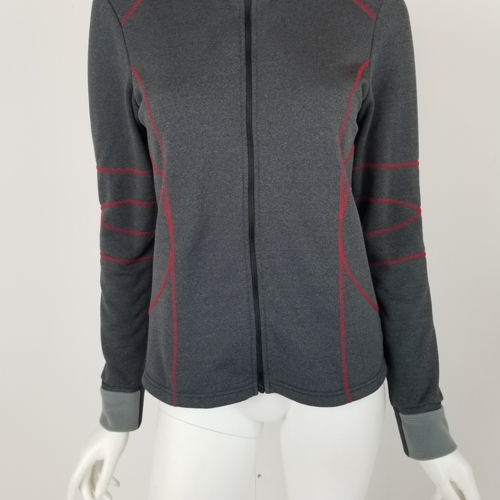 *SOLD* Athleta Gray Zip Up Athletic Jacket Size - Picture 3 of 6